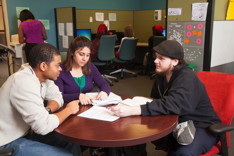 Students in a study group